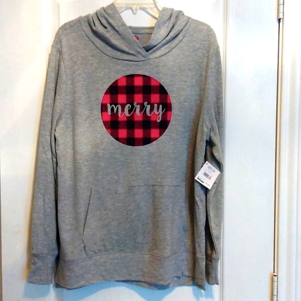 Grey LS Hodded Top
